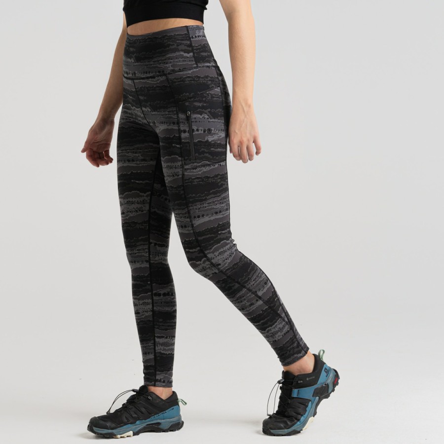 Womens Craghoppers | Women'S Kiwi Pro Leggings - Charcoal Print