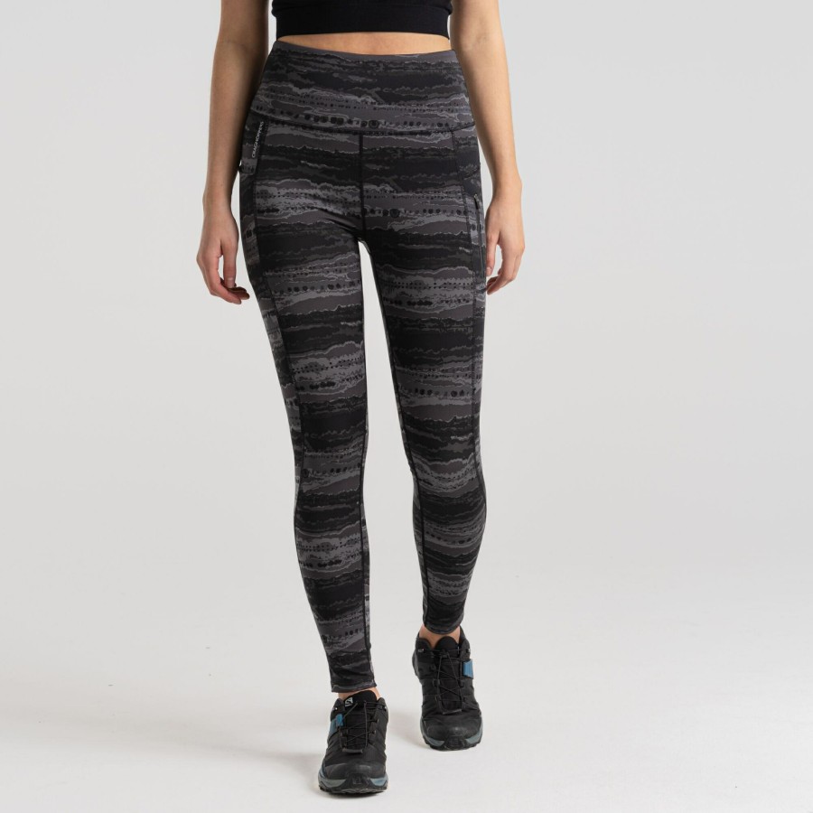 Womens Craghoppers | Women'S Kiwi Pro Leggings - Charcoal Print