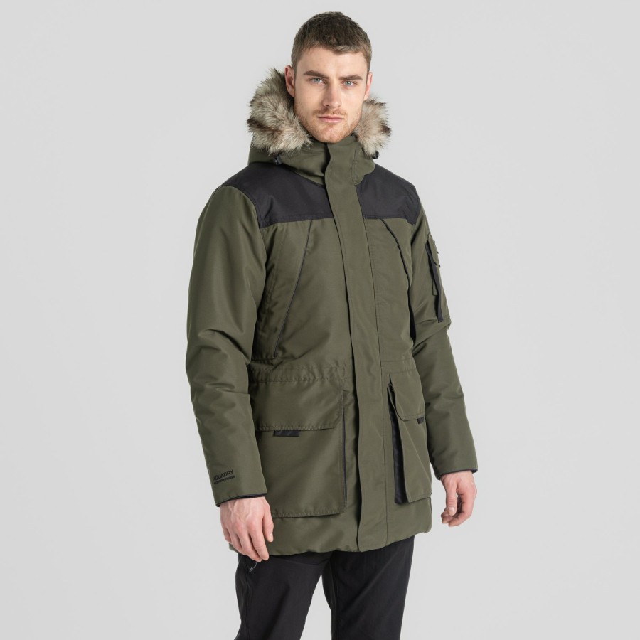 Mens Craghoppers Insulated Jackets | Men'S Bishorn Ii Insulated Jacket - Woodland Green / Black