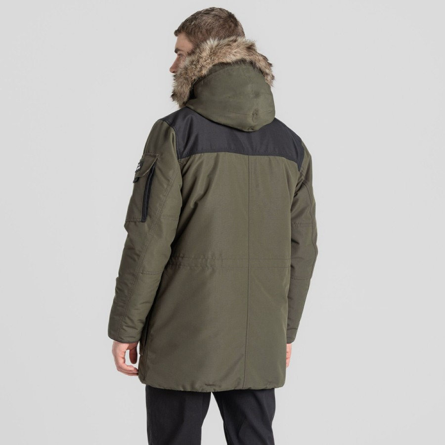 Mens Craghoppers Insulated Jackets | Men'S Bishorn Ii Insulated Jacket - Woodland Green / Black