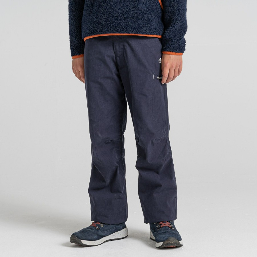 Kids Craghoppers Walking Trousers | Kid'S Winter Lined Kiwi Cargo Trousers - Dark Navy