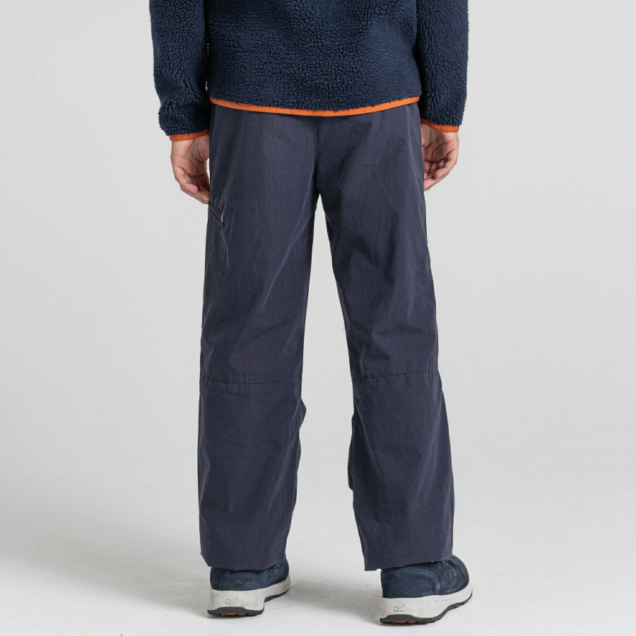 Kids Craghoppers Walking Trousers | Kid'S Winter Lined Kiwi Cargo Trousers - Dark Navy