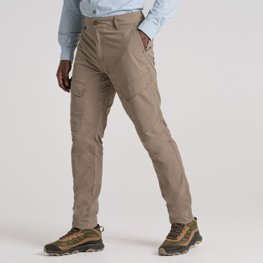 Mens Craghoppers Walking Trousers | Men'S Nosilife Adventure Trouser - Pebble