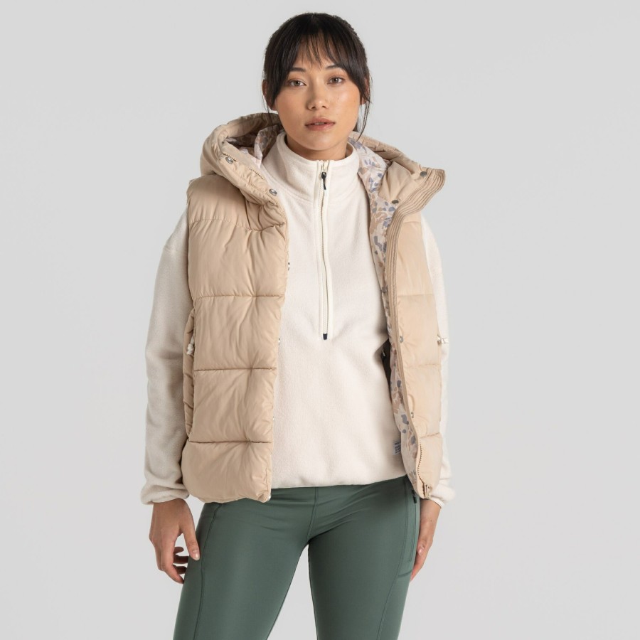 Womens Craghoppers | Women'S Eilish Hooded Vest - Linen