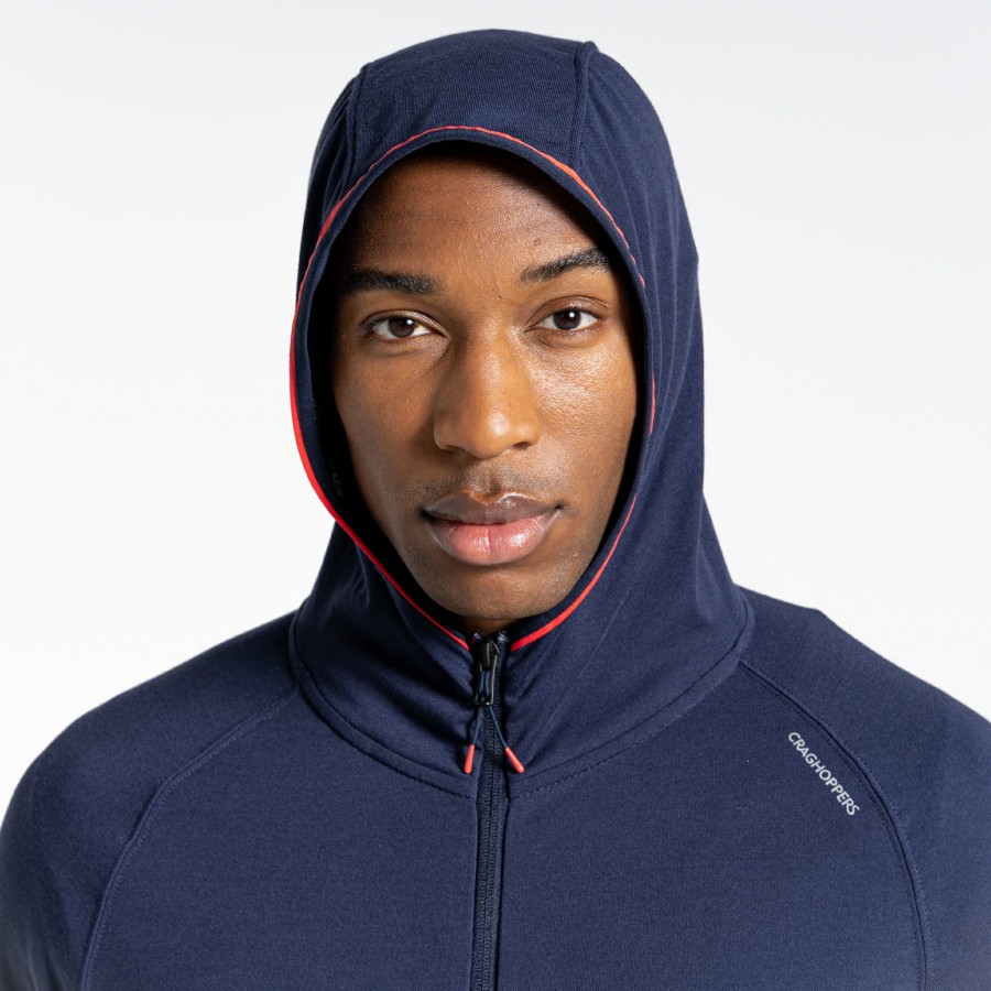 Mens Craghoppers Long Sleeve | Men'S Nosilife Nepos Hooded Jacket - Blue Navy