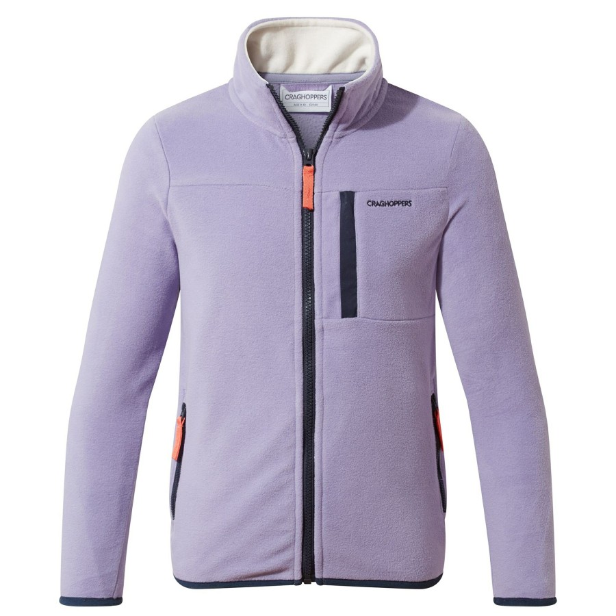 Kids Craghoppers Full Zip Fleece | Kid'S Tama Jacket - Purple Haze