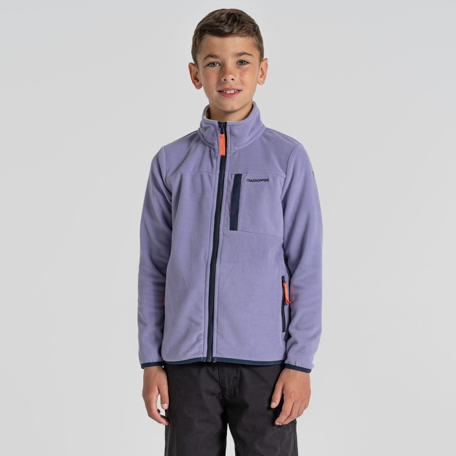 Kids Craghoppers Full Zip Fleece | Kid'S Tama Jacket - Purple Haze