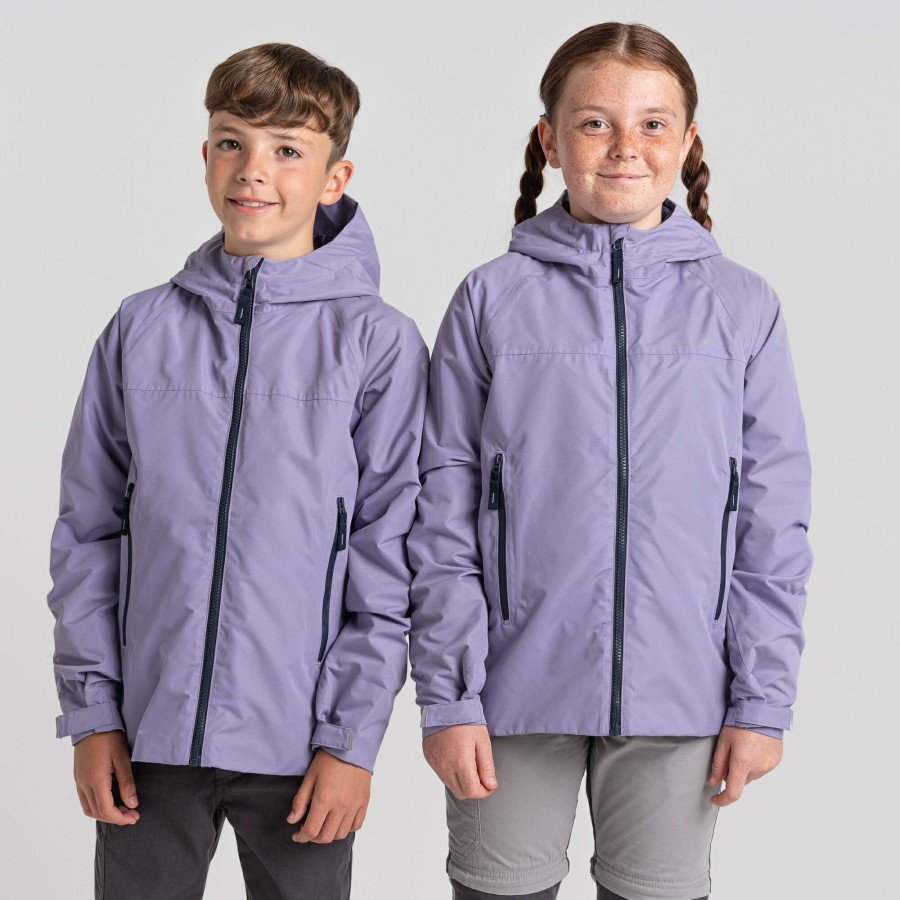 Kids Craghoppers Waterproof Jackets | Kid'S Minato Waterproof Jacket - Purple Haze