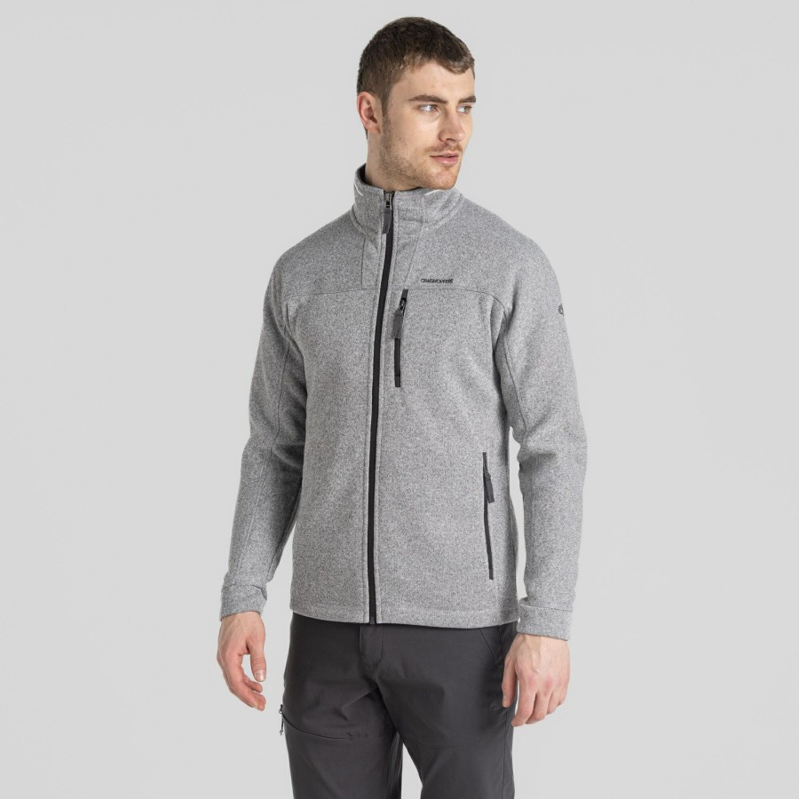 Mens Craghoppers Full Zip Fleece | Men'S Torney Ii Full Zip Fleece - Dove Grey Marl