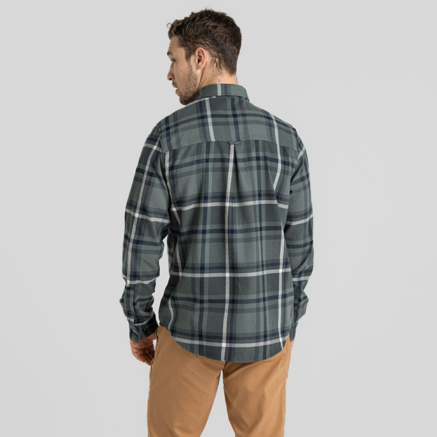 Mens Craghoppers Long Sleeve | Men'S Wald Long Sleeved Shirt - Balsam Green Check