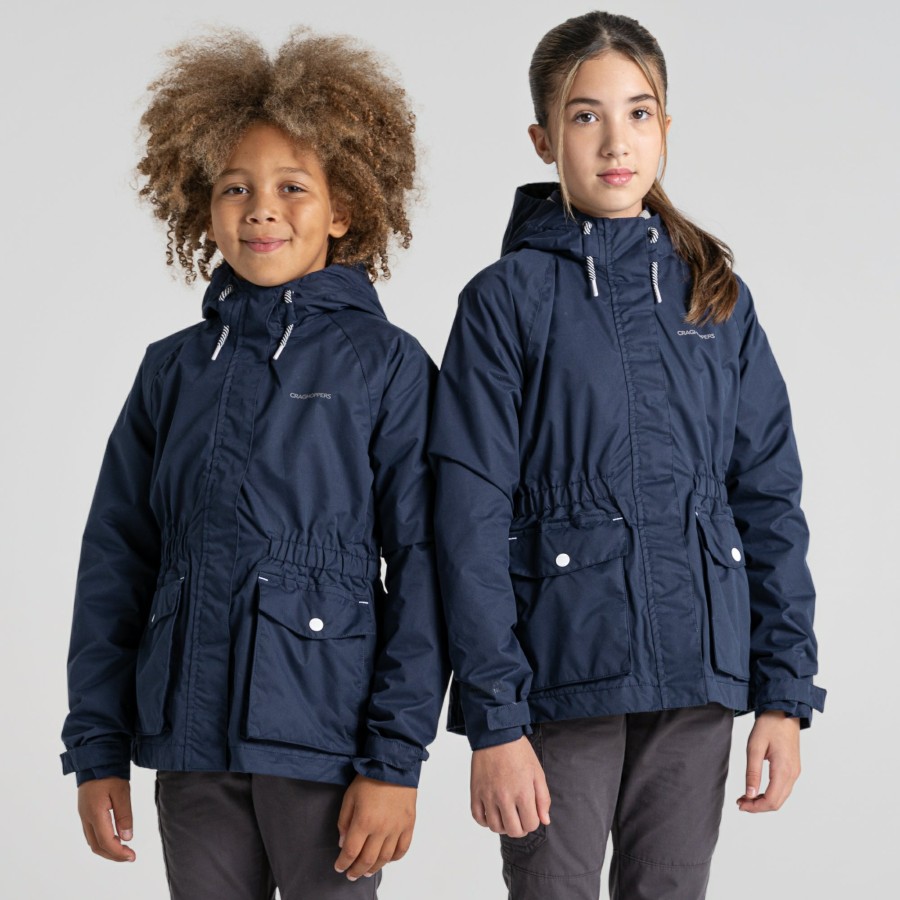 Kids Craghoppers Waterproof Jackets | Kid'S Brittany Waterproof Jacket - Blue Navy