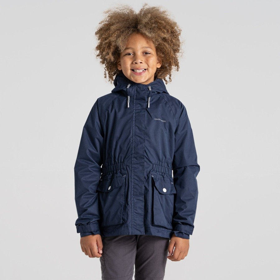 Kids Craghoppers Waterproof Jackets | Kid'S Brittany Waterproof Jacket - Blue Navy