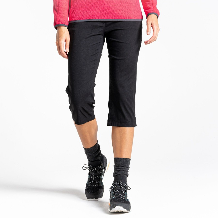 Womens Craghoppers Cropped Trousers | Women'S Kiwi Pro Ii Crop Trousers - Black