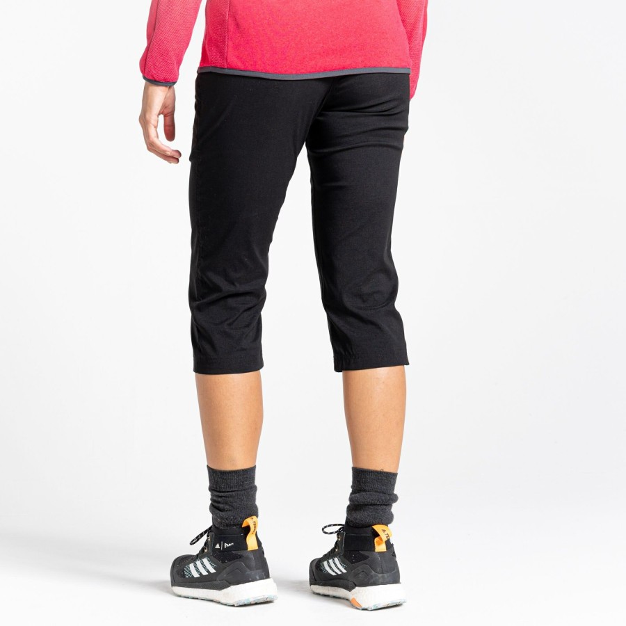 Womens Craghoppers Cropped Trousers | Women'S Kiwi Pro Ii Crop Trousers - Black