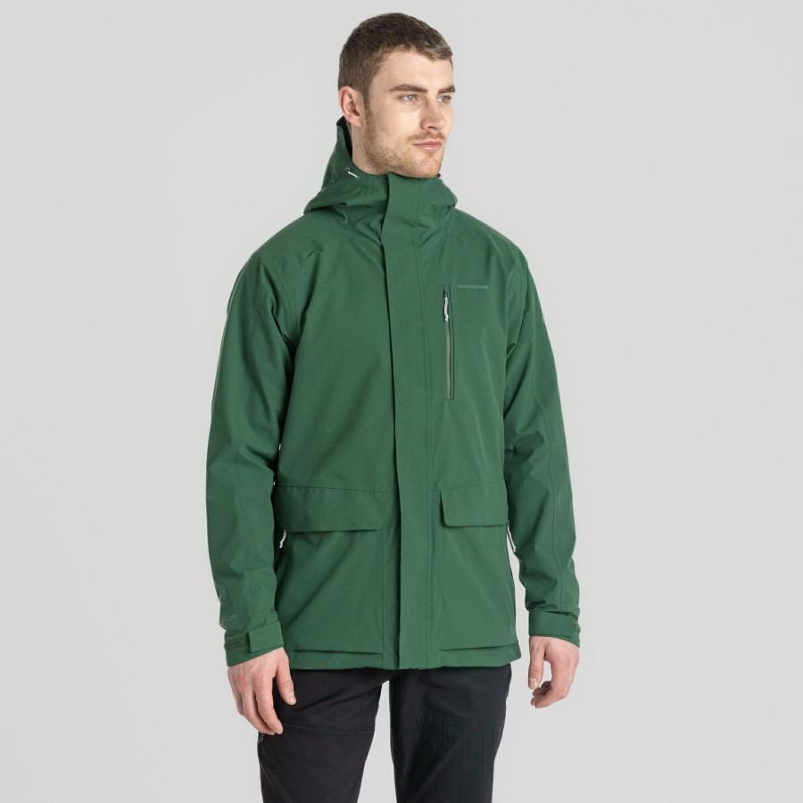 Mens Craghoppers Waterproof Jackets | Men'S Lorton Stretch Waterproof Jacket - Evergreen