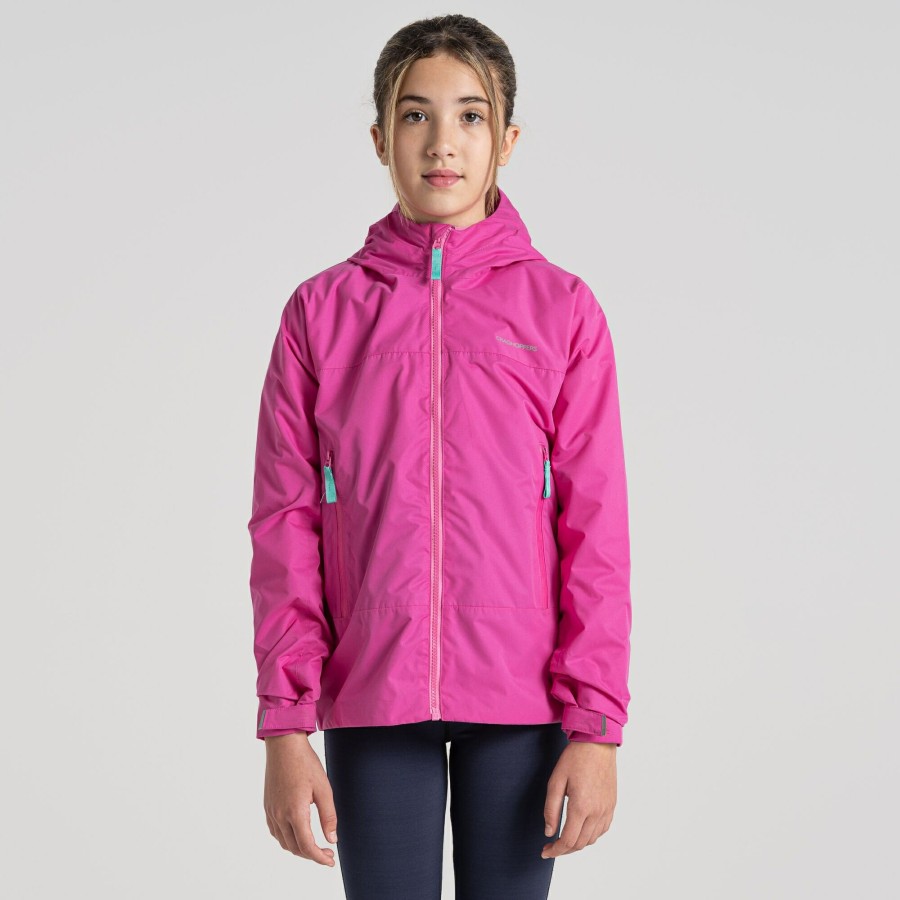 Kids Craghoppers Waterproof Jackets | Kid'S Tobin Waterproof Jacket - Fuchsia