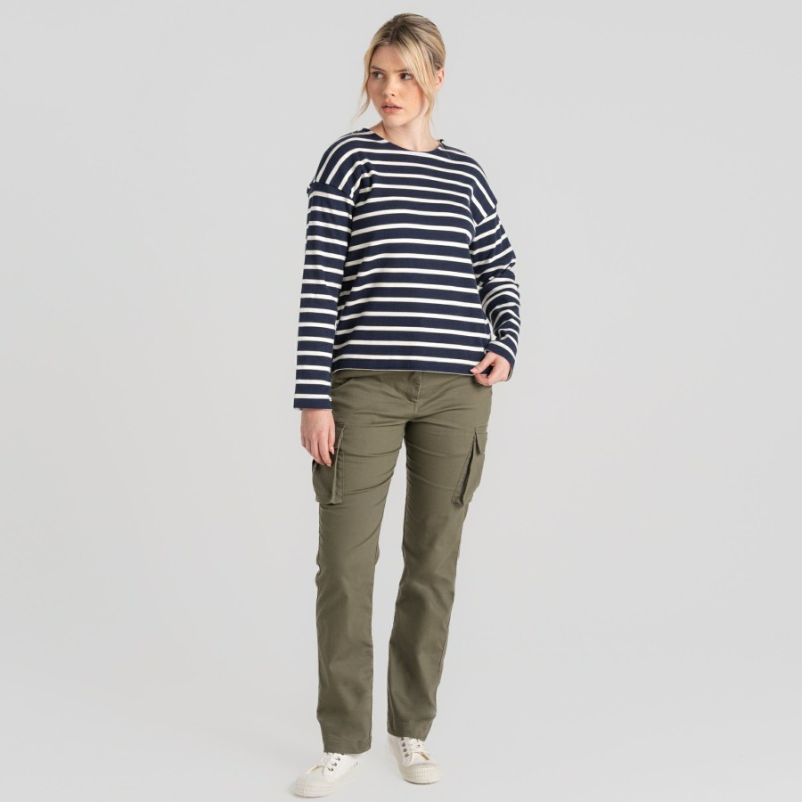 Womens Craghoppers Long Sleeve | Women'S Sinead Long Sleeved Top - Blue Navy / Calico Stripe