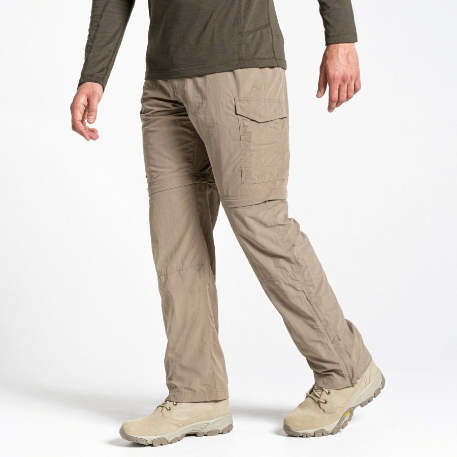 Mens Craghoppers Cargo Trousers | Men'S Nosilife Convertible Ii Trousers - Pebble