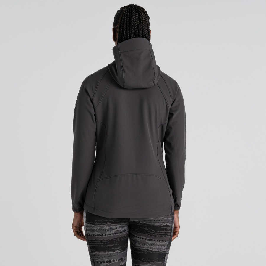 Womens Craghoppers Softshell Jackets | Women'S Karina Softshell Hooded Jacket - Charcoal