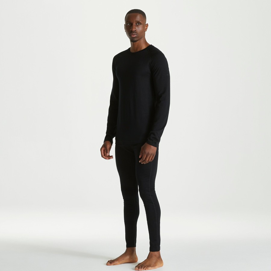 Mens Craghoppers Long Sleeve | Men'S Merino Crew Neck Long Sleeved Baselayer Ii - Black