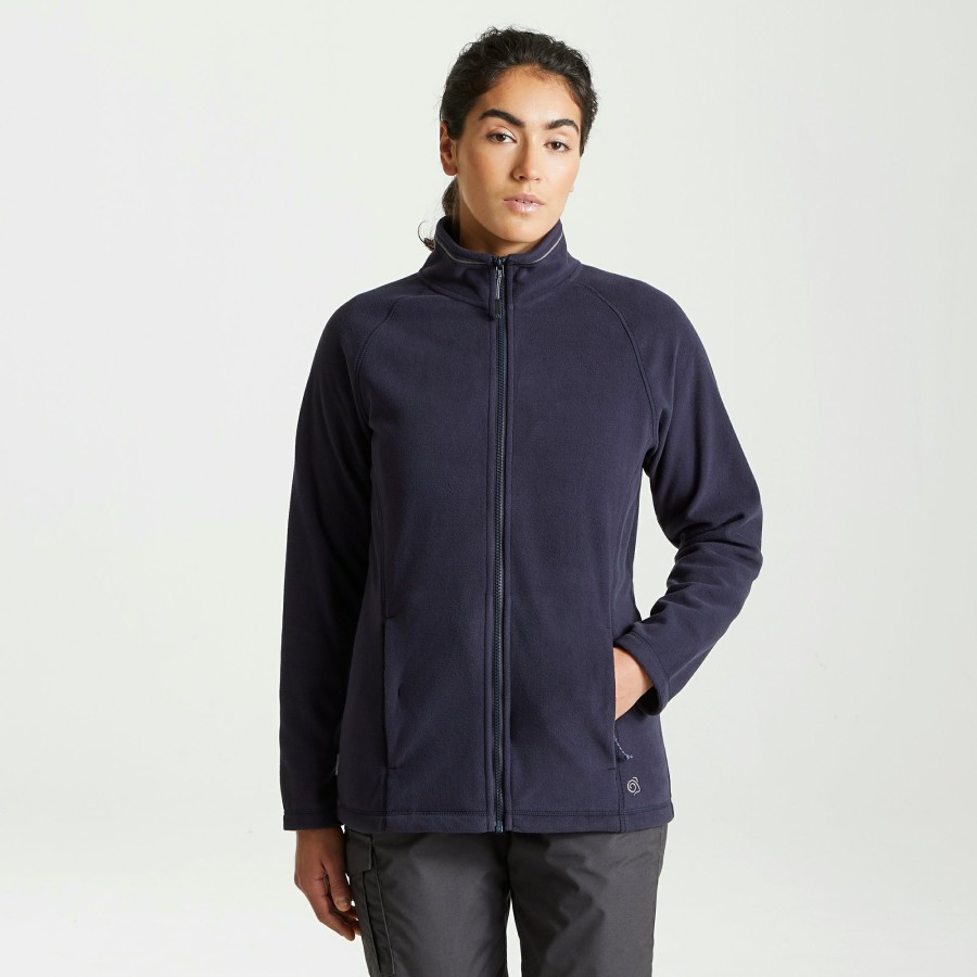 Womens Craghoppers Full Zip Fleece | Women'S Expert Miska 200 Fleece Jacket - Dark Navy