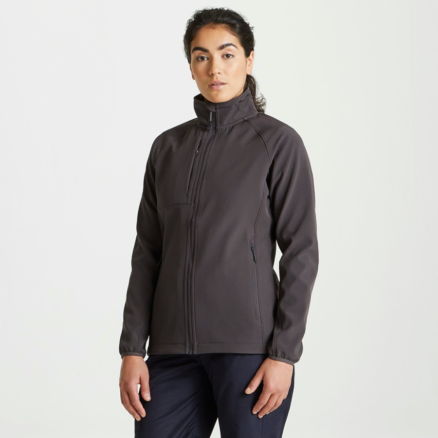 Womens Craghoppers Softshell Jackets | Women'S Expert Basecamp Softshell Jacket - Carbon Grey