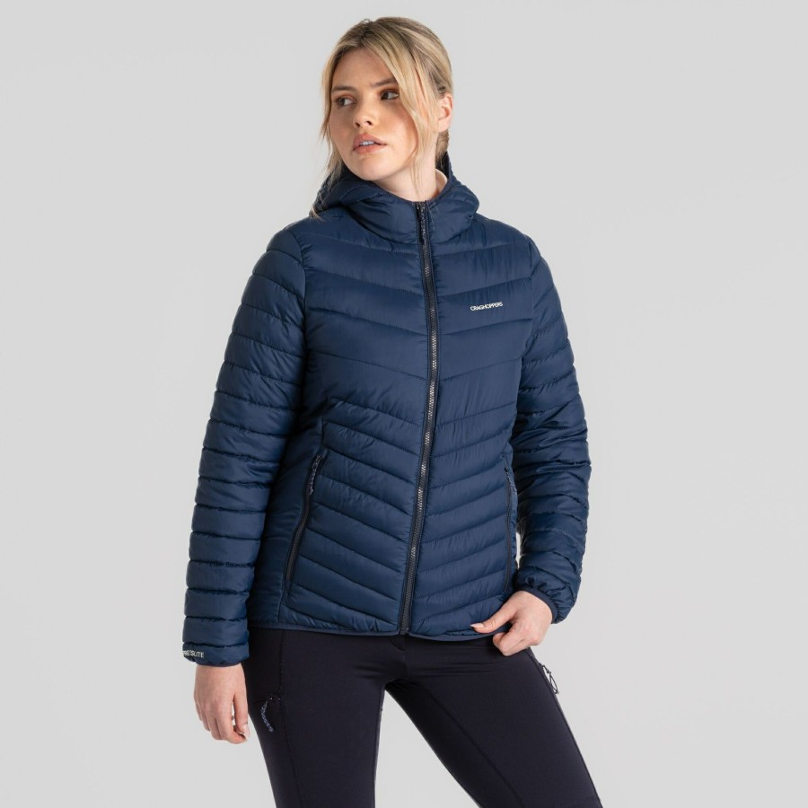 Womens Craghoppers Insulated Jackets | Women'S Compresslite Viii Hooded Jacket - Blue Navy / Blue Navy