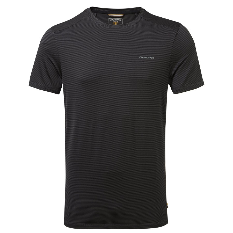 Mens Craghoppers Short Sleeve | Men'S Atmos Short Sleeved T-Shirt - Black Pepper