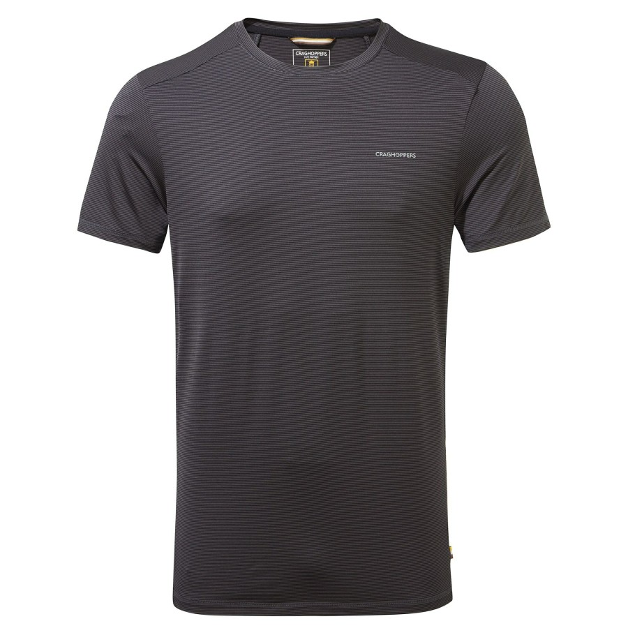 Mens Craghoppers Short Sleeve | Men'S Atmos Short Sleeved T-Shirt - Black Pepper