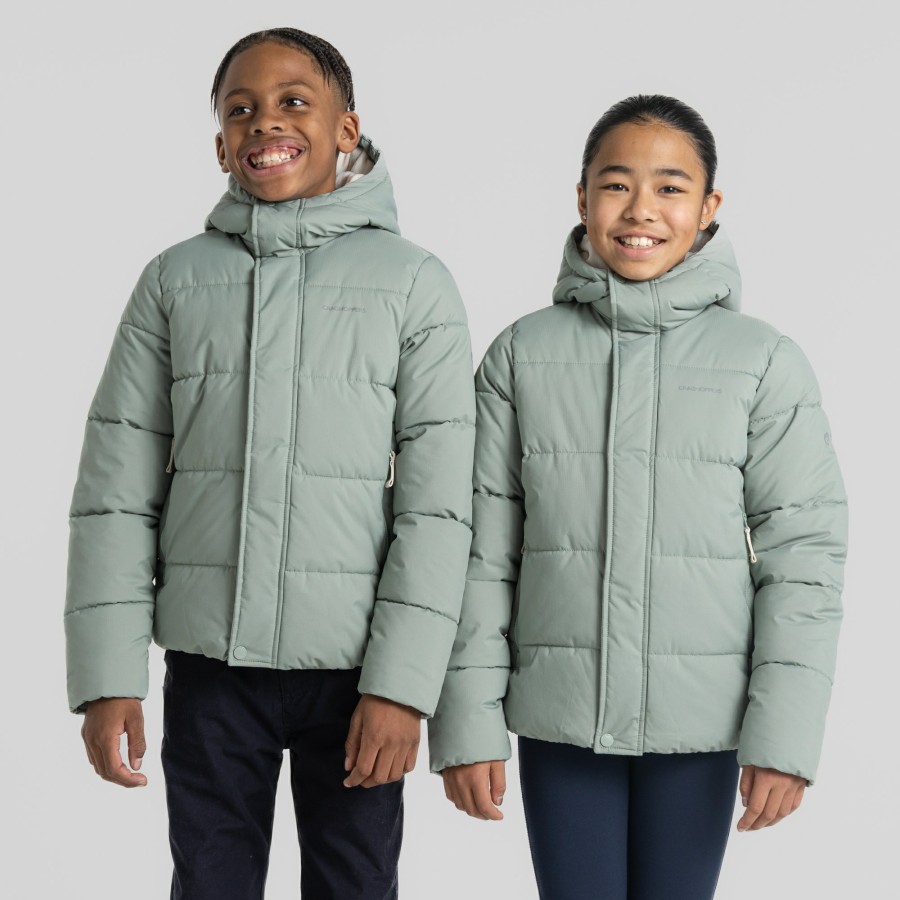 Kids Craghoppers Insulated Jackets | Kid'S Brandon Hooded Jacket - Meadow Haze