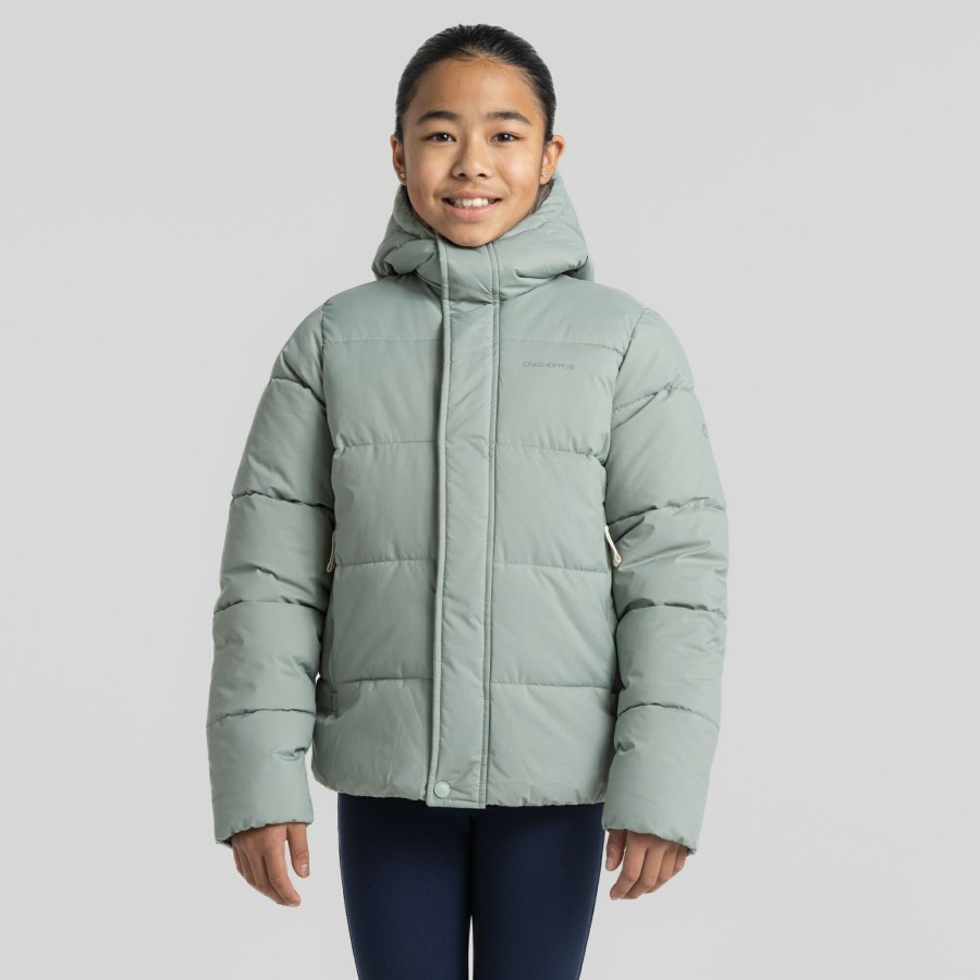 Kids Craghoppers Insulated Jackets | Kid'S Brandon Hooded Jacket - Meadow Haze